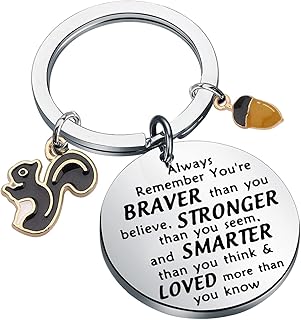 Squirrel Keychain Squirrel Lover Gifts Animal Squirrels Jewelry Nature Lover Inspirational Gifts Squirrel Charm Keyring