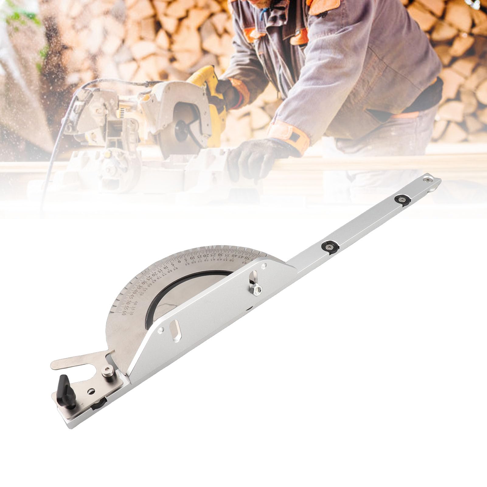 Generic Calibro Obliquo di Precisione per Seghe da Tavolo e Tavoli Fresa, Barra Obliqua Standard in Alluminio da 3/8" X 3/4" con Meccanismo di Bloccaggio, Utensile da Taglio Angolare per la