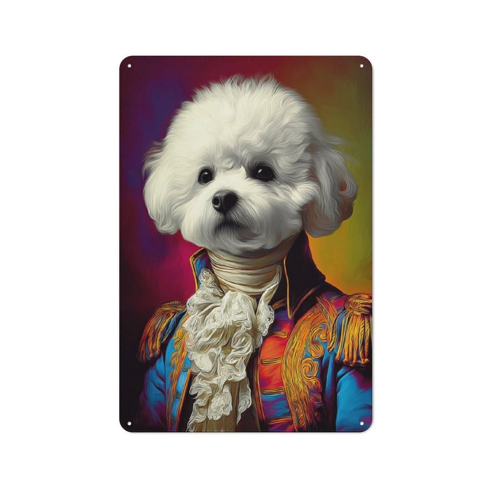 Junmoney Regal Poodle Portrait Artwork -1 Vintage Tin Sign 30X20cm With For Workshop Wall, For Makers And Diy Enthusiasts, For Retro Home Interiors