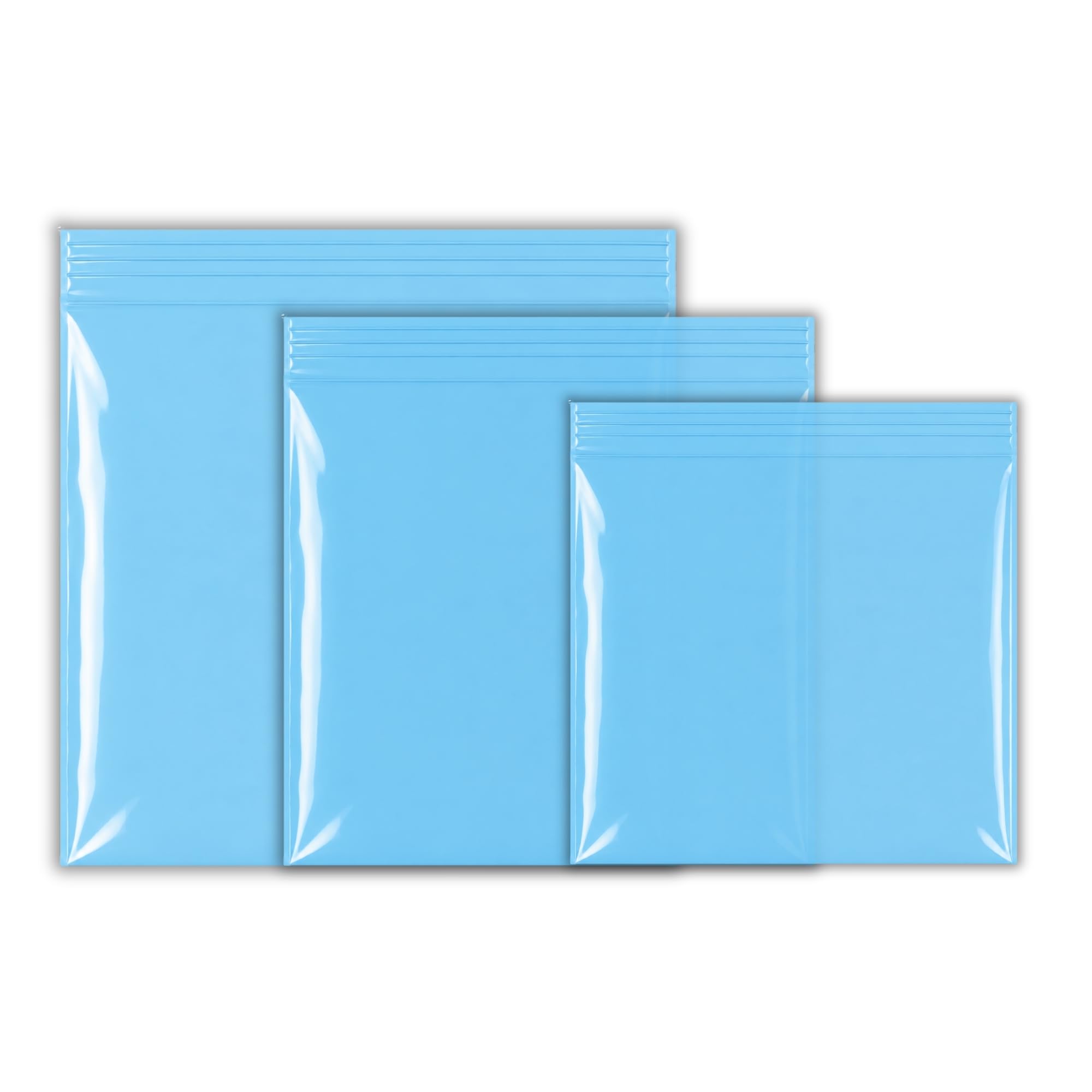 Fenny's Creations 1000Pcs Blue 25 X 25Mm Grip Seal Bags Resealable Plastic Bags Poly Plastic Storage Bags Zip Lock (1 Inch) Baggies, Air Tight Zipper Bag, Polythene Packaging For Food Storage, (1000Pcs Blue)