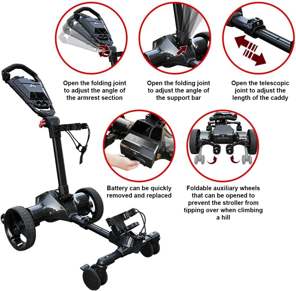 G3 Electric Golf cart,Electric Golf Caddy That Follows You,Anti-Tipping,54 Holes Battery, Remote/APP/Manual Control