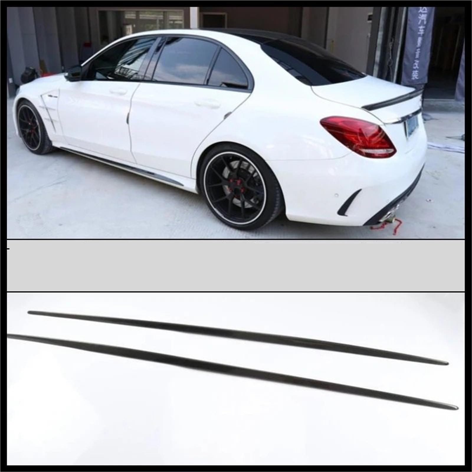 Spojlery tylne Do Benz W205 C180 C200 C260 Skrzydło spojlera | 2015-2019 C300 C43 C63 Body Kit Modernizuje Splitter Boczna Dokładka Dekoracyjna Pokrywa