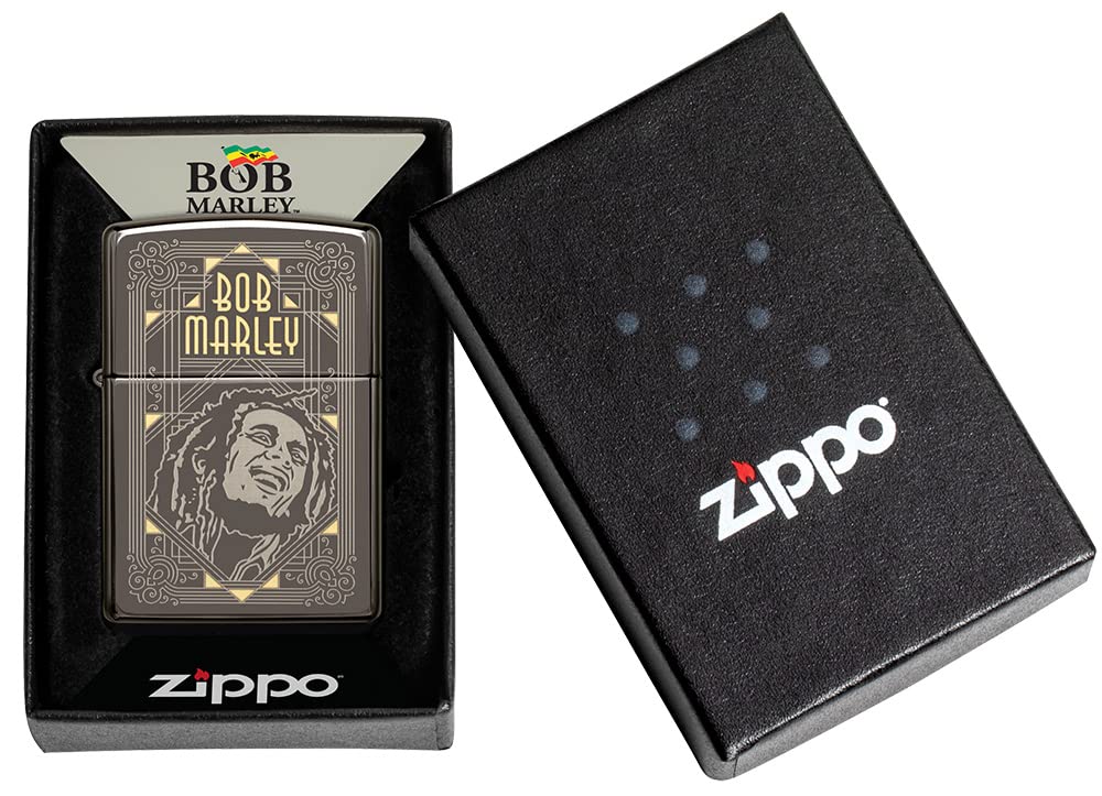 Zippo Accendino antivento, modello bandiera americana, bianco opaco, ricaricabile per tutta la vita, fiamma regolabile, confezione regalo, una scatola, struttura in metallo, prodotto negli Stati Uniti