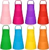 Morcheiong 8/12/24 Pack Adjustable Kids Apron Bulk with 2 Pockets Toddler Apron Kids Painting Aprons for Cooking Baking Paiting Boys Girls