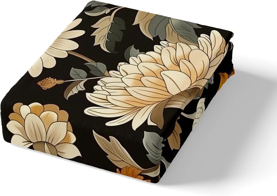 jejeloiu Kids Boho Floral Comforter Cover Set Toddler Size Botanical Flowers Tropical Leaves Bedding Set for Boys Girls Modern Art Duvet Cover Bedspread Cover Quilt Cover,No Stuffing