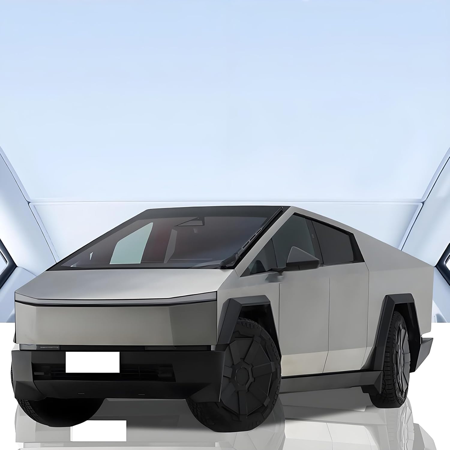 Glass Roof Sunshades for Tesla Cybertruck,Heat Reflective Nano Ice Crystal Coatings UV Block Roof Sunshades No Sag Flodable Sunroof Sunshade