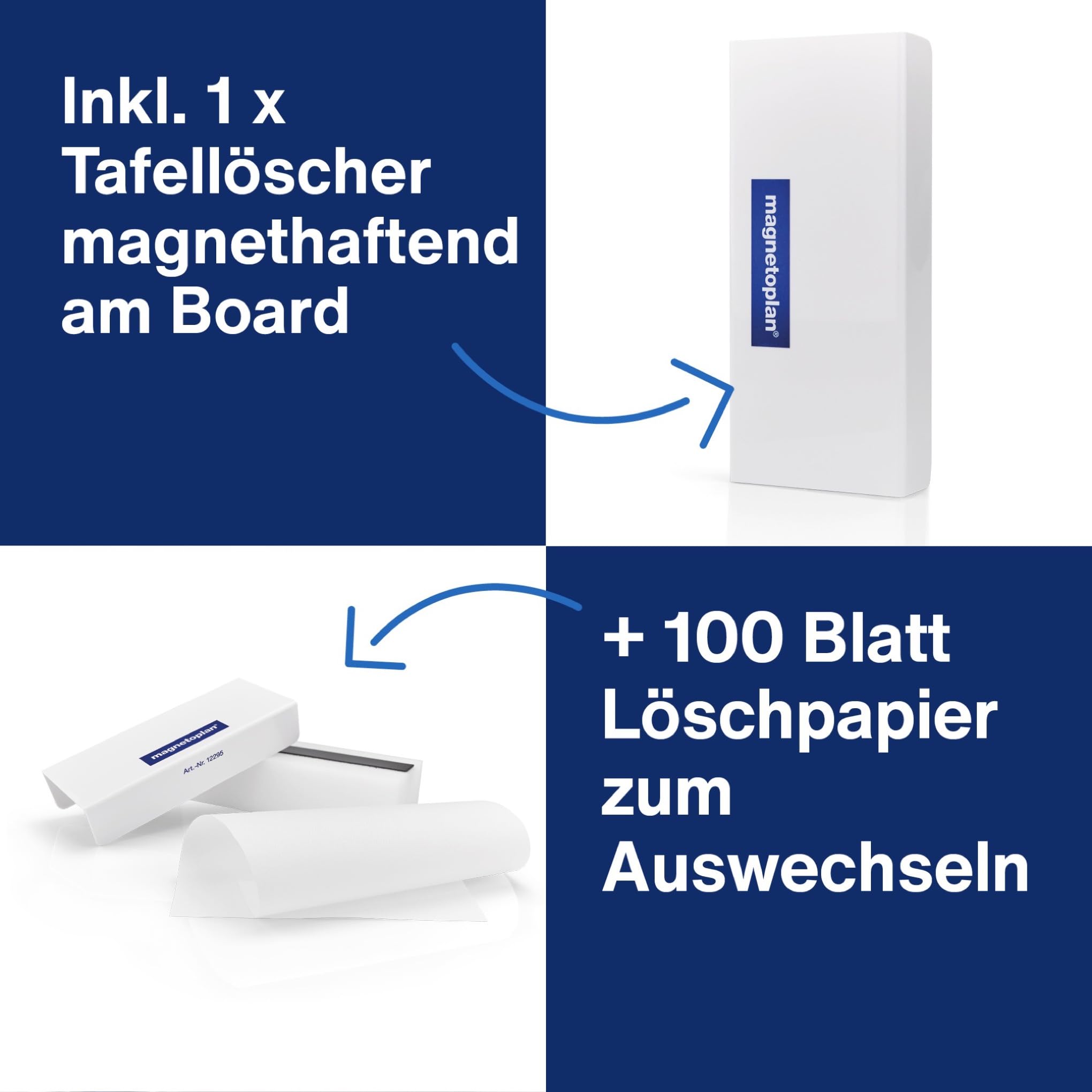 magnetoplan 12299M Reinigungsset für weiße Tafeln Reinigungsset