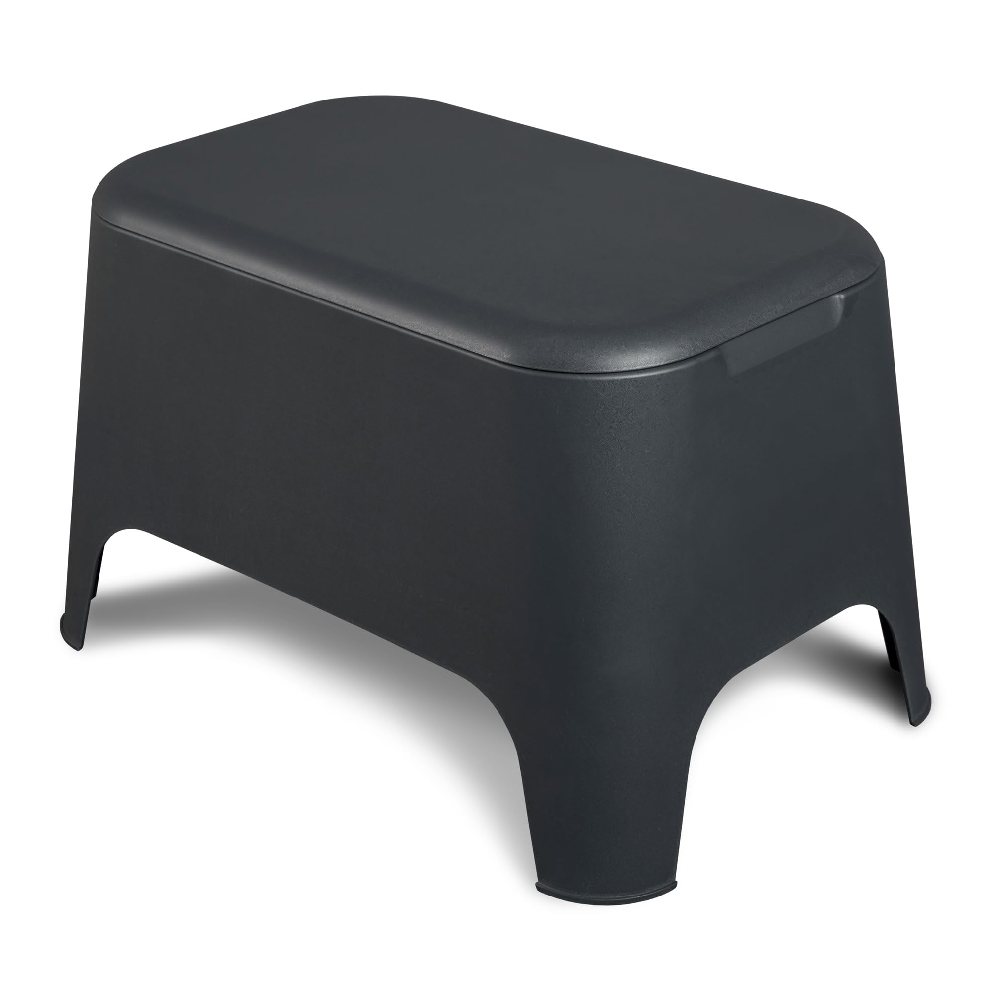 TOOMAX - Table Basse d'appoint en résine 59x 39x 36cm Gris Anthracite avec Couvercle Extérieur/Intérieur Jardin, Maison