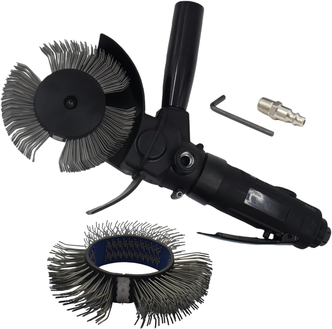 Pneumatic Rotary Removal Tool For Remove Rust Paint Metal Roof Color Plate Metal Steel Plate Steel Pipe With Wire Wheels Air Removal Tool Kit