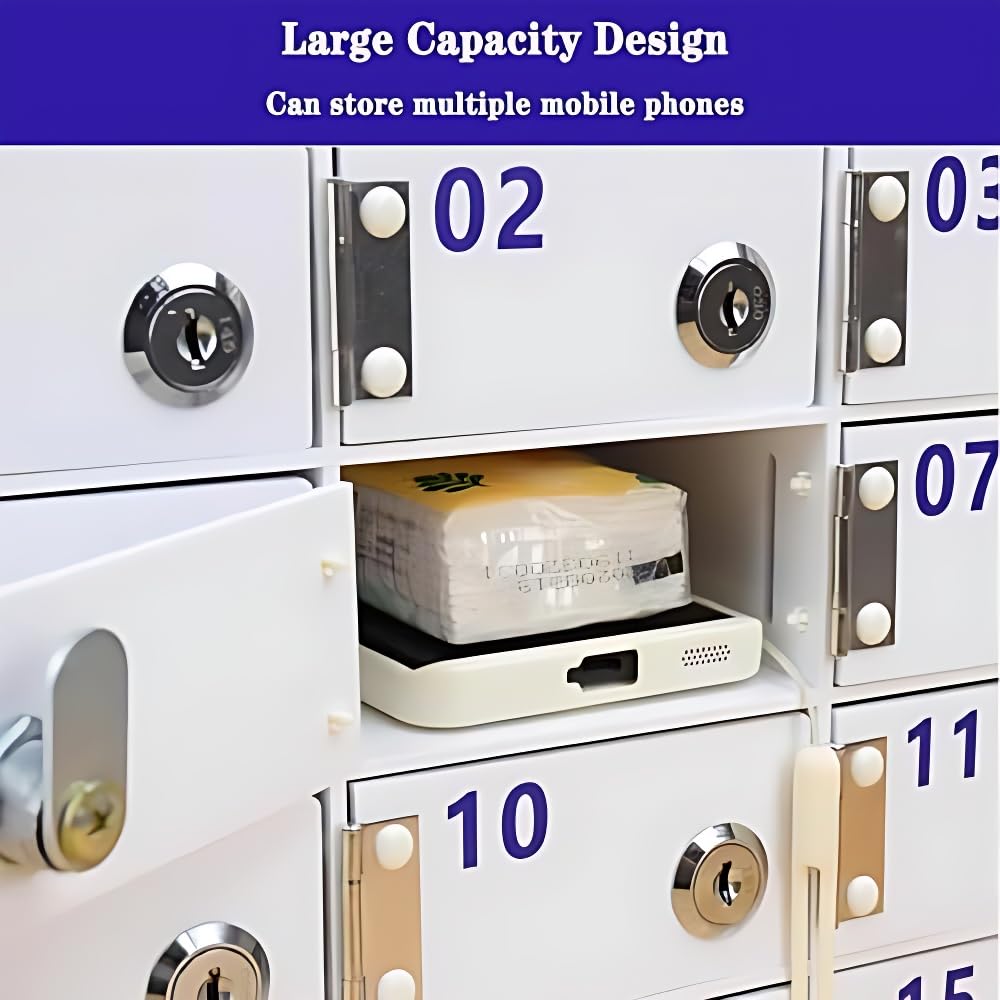 Combinat Lock - Supporto da parete per telefono Sto Box per 25 telefoni - Blocco digitale portatile per ufficio e scuola