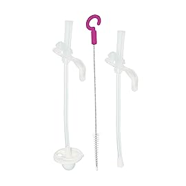 b.box Sippy Cup Replacement Straw Pack | Includes 1 Replacement Straw, 1 Replacement Straw with Weight, 1 Cleaning Brush | Fits b.box Sippy Cups