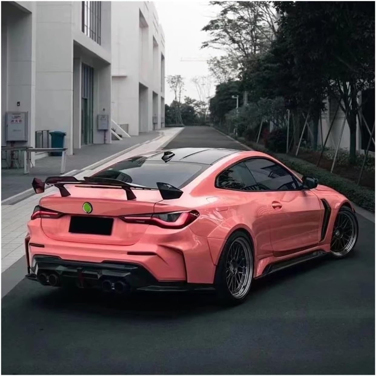 Compatible for BMW M4 M3 G23 G14 G15 G16 G80 G82 G22 Carbon Fiber Rear Roof Spoiler Wing Trunk Lip Boot Cover Car Styling(Gloss Black)