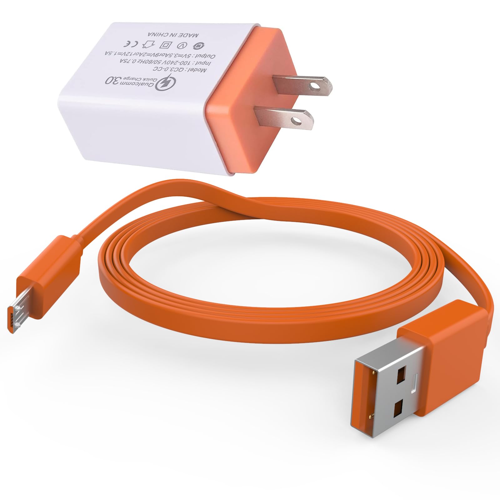 Fast Charger USB Charging Cable Power Cord Wire Compatible with Ring Enabled Video Doorbell (Released in 2020) 2/3/3 Plus/ 4, Peephole Cam, Doorbell