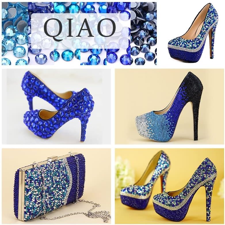 Blue Series Rhinestones Flatback Crystal Strass Diamond Gems Nail Rhinestones for Clothing Decorations Crystal