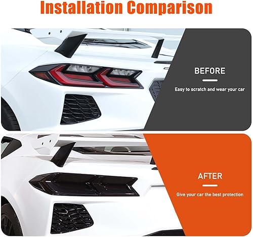Miniatura 2 de TOYCIDFG Cubierta teñida para luz trasera de automóvil compatible con Chevrolet Corvette C8 Z06 2020 2021 2022 2023 2024 2025, cubierta ahumada para
