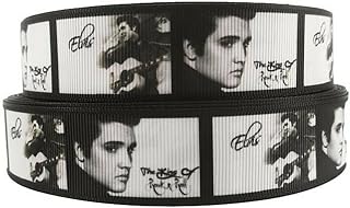 Generic Branding Elvis The King of Rock 1" Wide Repeat Ribbon, Multicoloured, Polyester, Variety Pack, 1" x 36" (3 Yards)