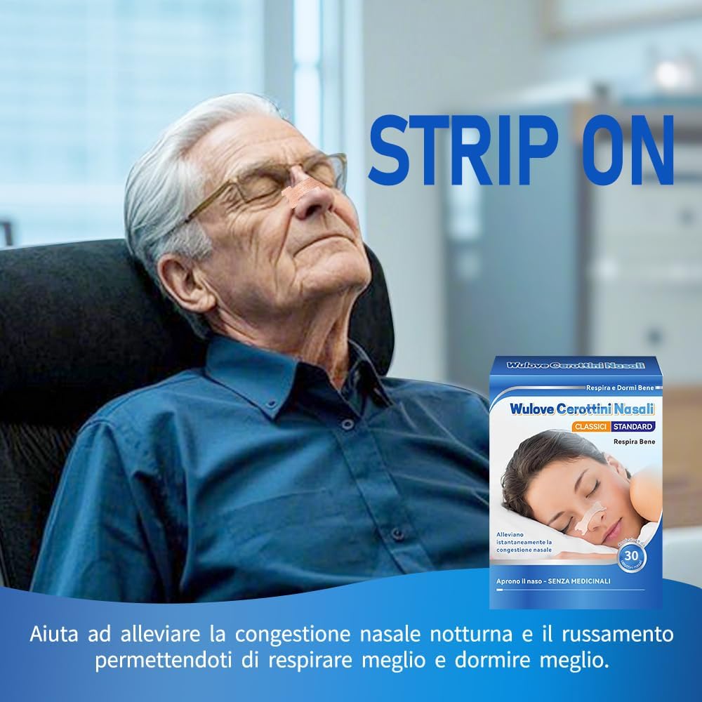 30 Pieces Nasal Plasters Anti-Snoring for Easy Breathing, Nasal Patches Breathes Well Reduce Snoring, Improve Sleep Breathing, 55 x 16 mm - 4