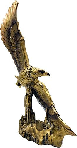 Miniatura 8 de Escultura de estatua de águila de resina de 13 pulgadas, regalo de frgurina para el hogar, oficina, sala de estar, escritorio, decoración decorativa