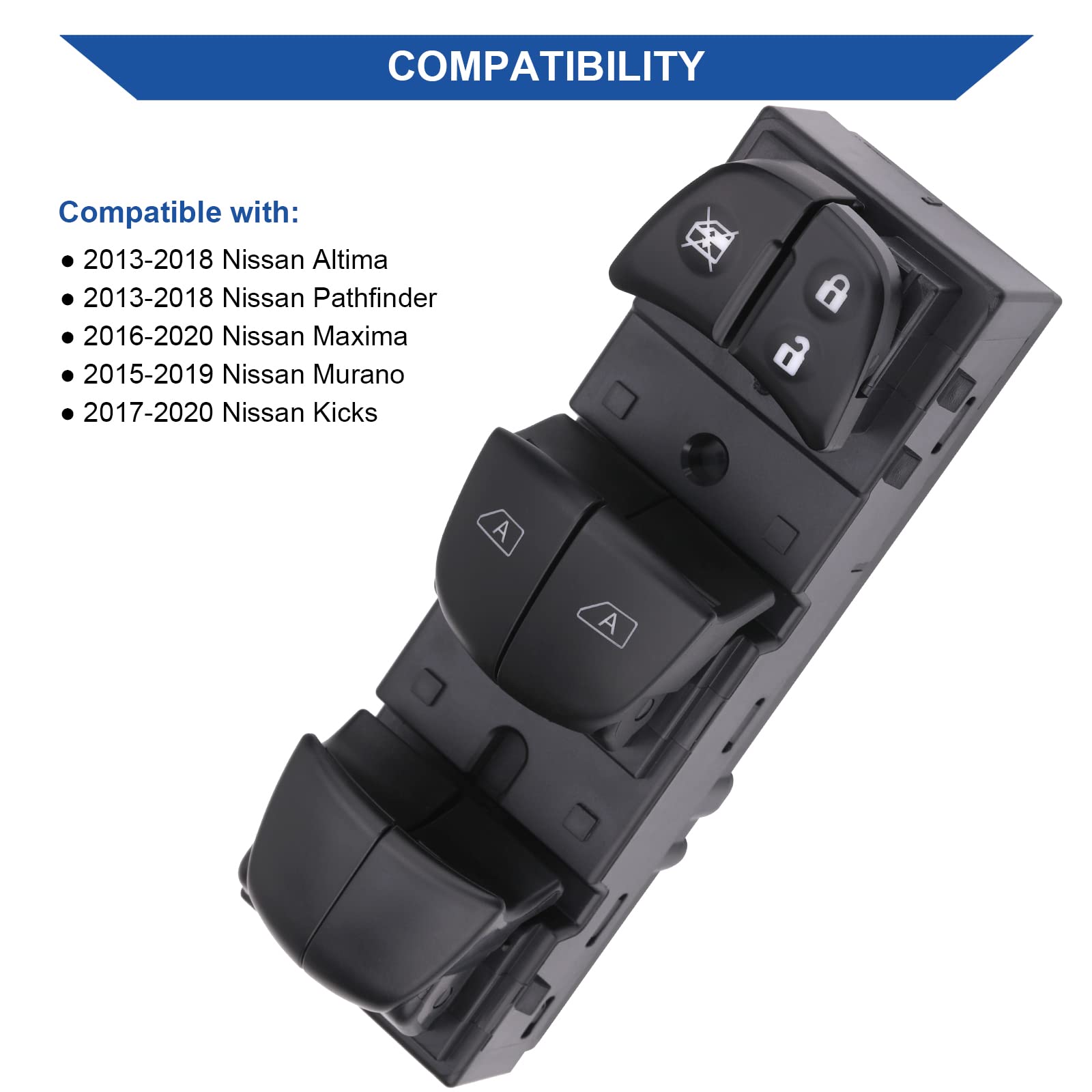 Nissan Altima Power Window Switch Power Window Master Control Switch - Driver Side Left For 2013-2018 Nissan Altima Window Motors & Parts For Nissan Altima - Foto 12