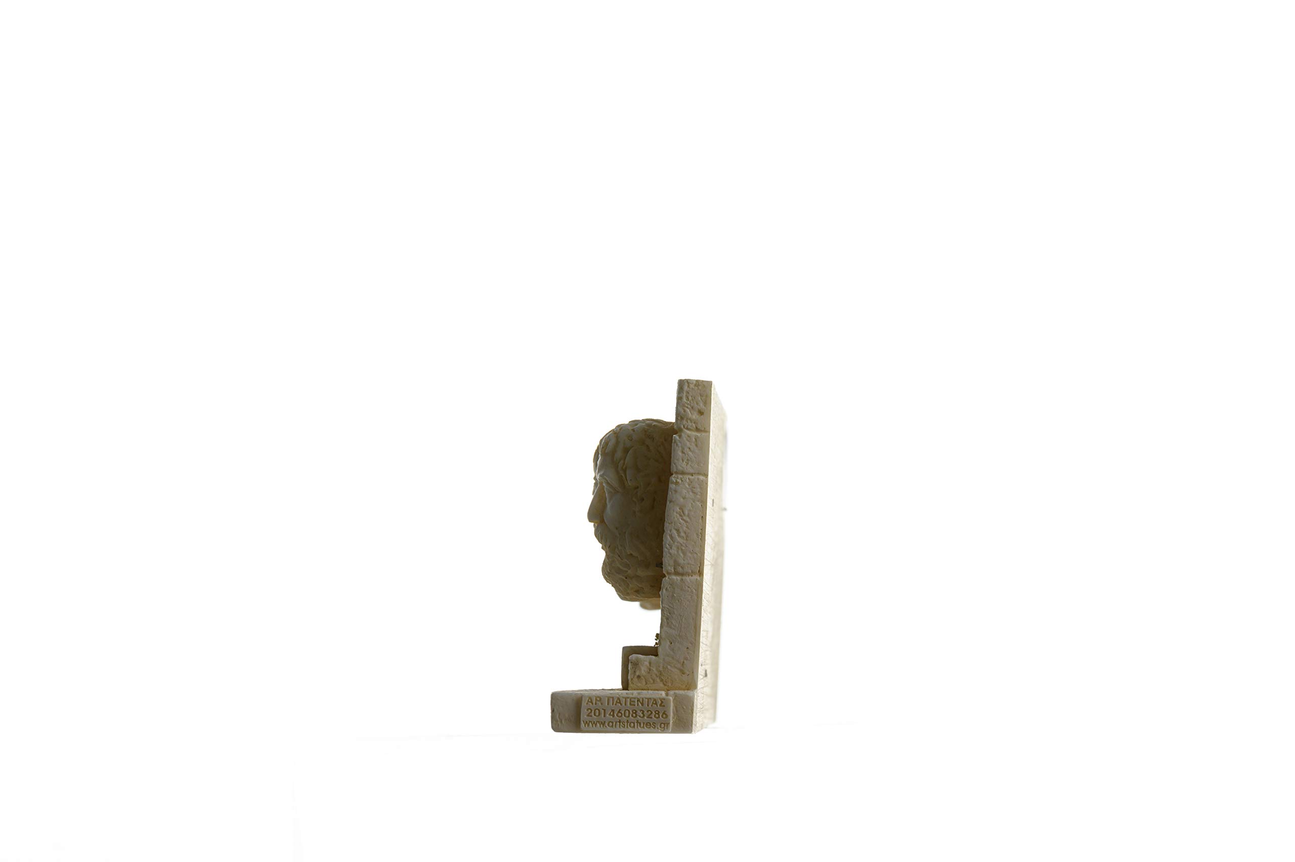 Conjunto De Bustos De Filósofos Griegos Antiguos Estatua De Alabastro Repujada En Tono Dorado 34.2 cm