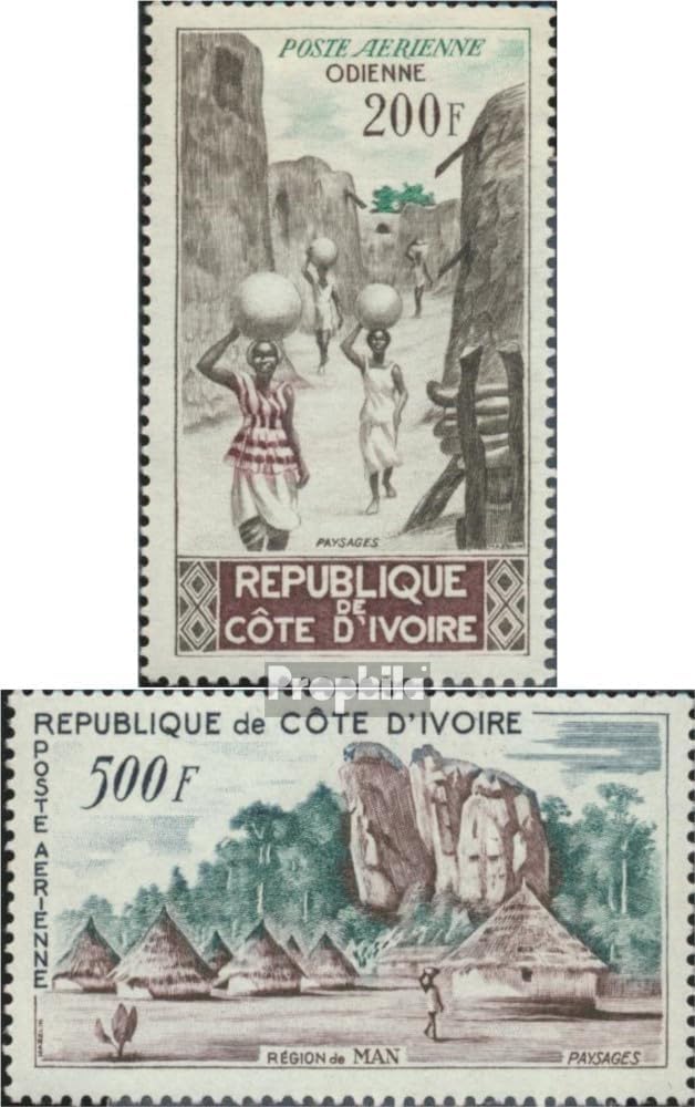 The Ivory Coast 241-242 (Complete.Issue.) unmounted Mint/Never hinged ** MNH 1962 Flight Connection with France (Stamps for Collectors) Airplanes/Balloons/Zeppelins/Aviation