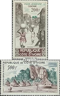 The Ivory Coast 241-242 (Complete.Issue.) unmounted Mint/Never hinged ** MNH 1962 Flight Connection with France (Stamps for Collectors) Airplanes/Balloons/Zeppelins/Aviation