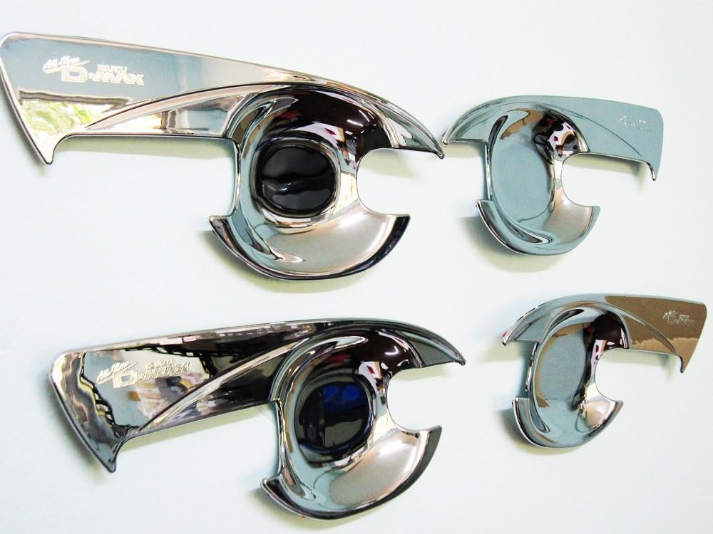 4pcs Chrome Door Handle Bowl Cover Trim Fit Isuzu Dmax Year 2012+