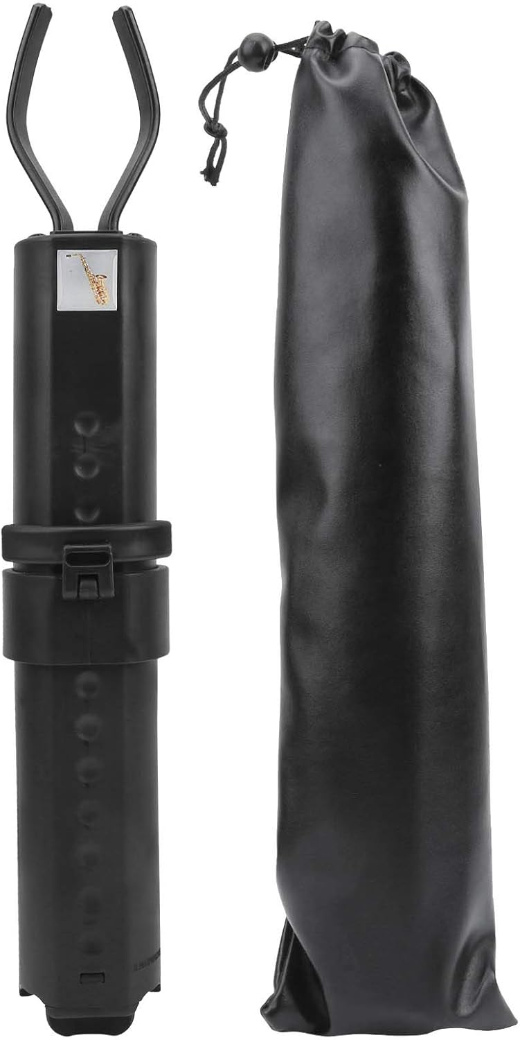 Saxophone Stand, Saxophone Stand Portable Folding Sax Display Holder Metal Legs Rack Tripod Storage Accessories(Tenor/Soprano Saxophone Holder)Support frame, stool and chair, cover cloth