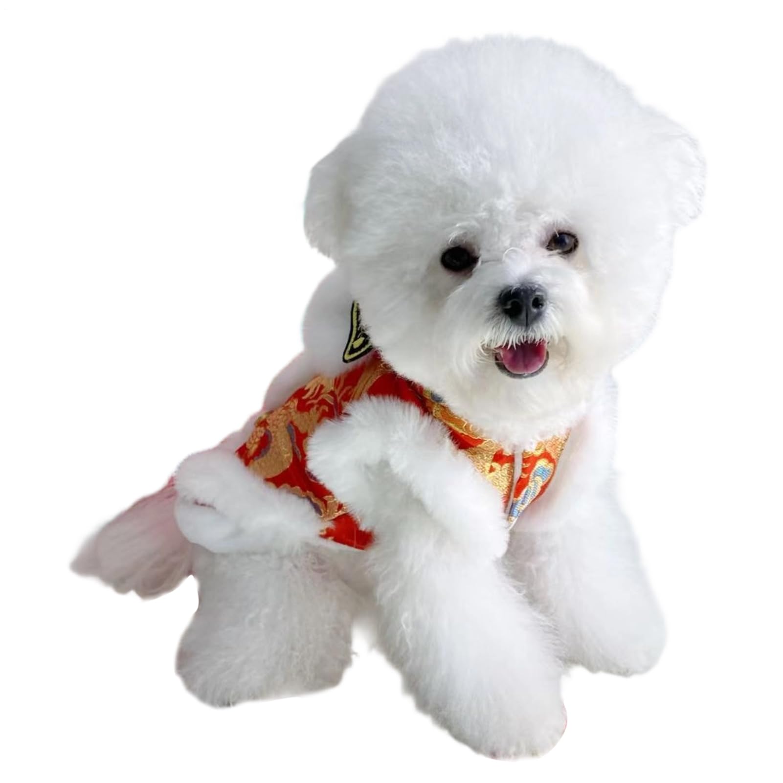 Dog New Years Outfit,Chinese New Year Warm Soft Lion Dance | Spring Festival Pet Coat Dog Costume,for Small Medium Pet Kitten Home Indoor Outdoor Walking Travel Party Cosplay