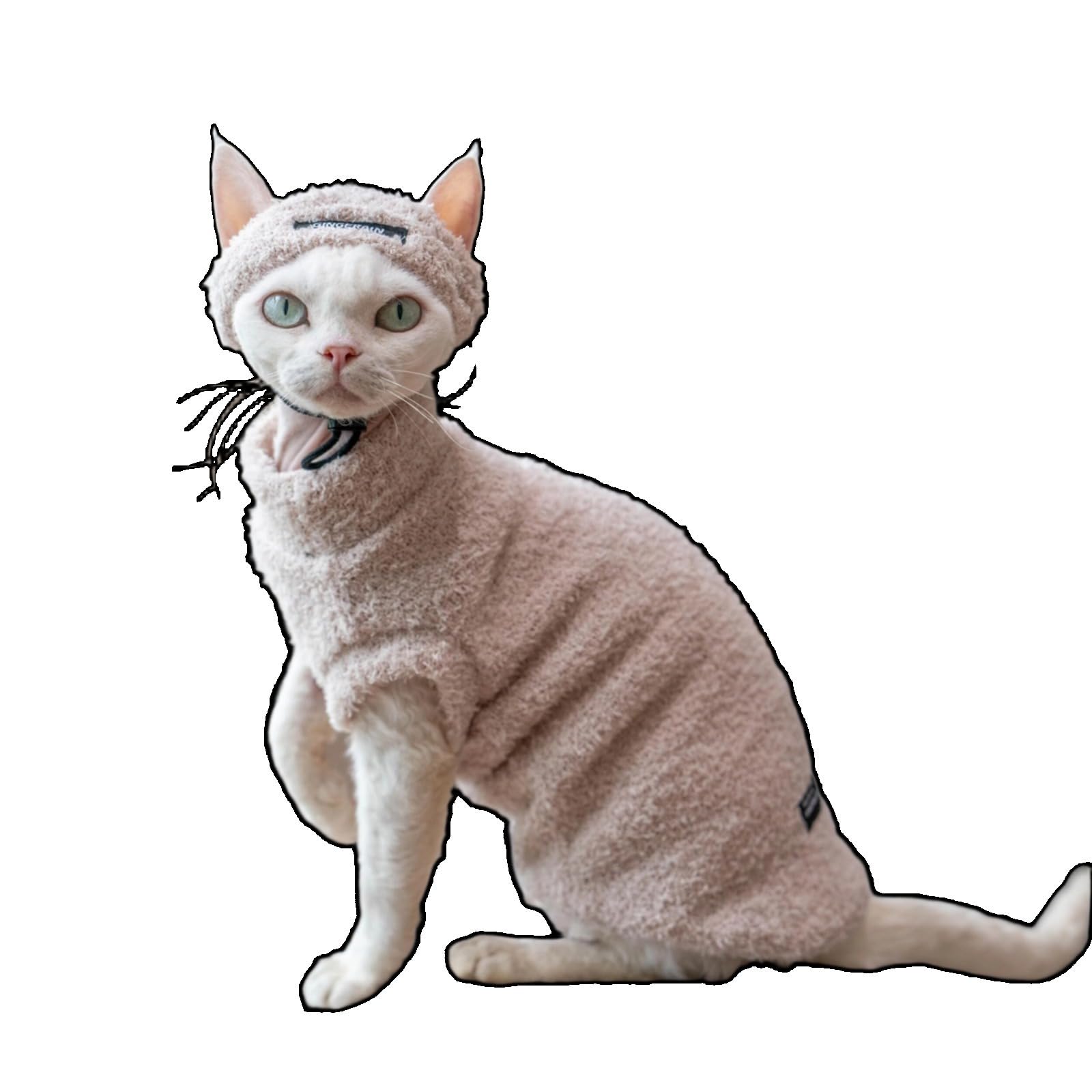 Camiseta sin mangas para gatos y gorro transpirable OMEM blanco para fotos y paseos al aire libre