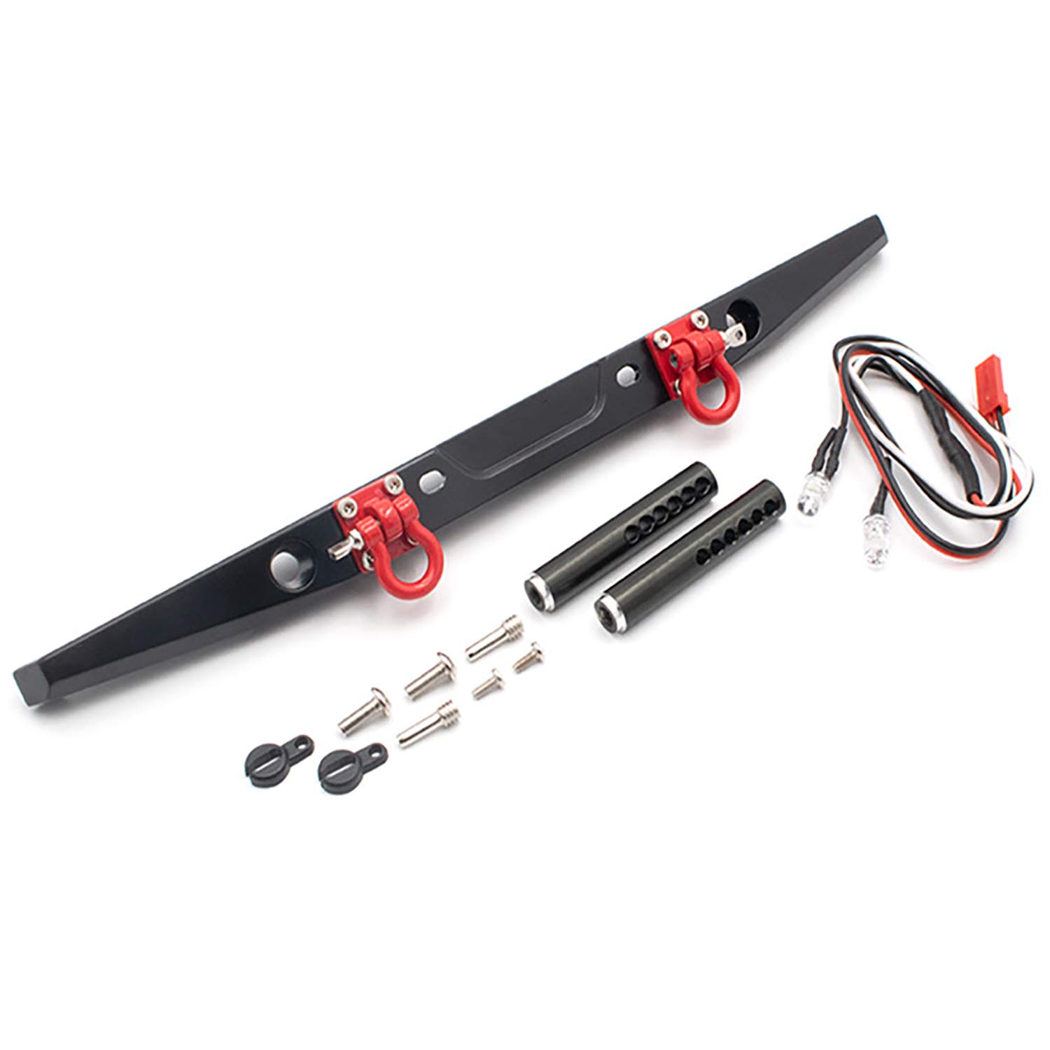 Racing 1/10th RC Crawler Car CNC Machined Aluminum Alloy Rear Bumper for Traxxas TRX4 TRX6 Axial SCX10 SCX10 II 90046 90047 D90, Upgrades Parts Accessories