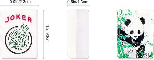 Miniatura 2 de GUSTARIA American Mahjong - Juego de 166 azulejos de Mahjongg acrílicos impresos, tapete Mahjong, tapete de juego con bolsa de transporte y dados