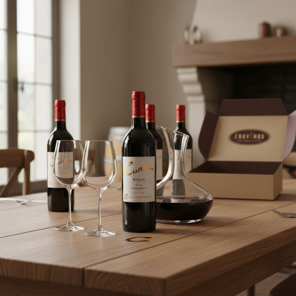 Vino Tinto Cune Crianza Nueva Añada - Envio 24 H - Pack 6 Botellas de Vino Rioja 75 cl - Mejor Selección ENOVINOS THE WINE BRAND