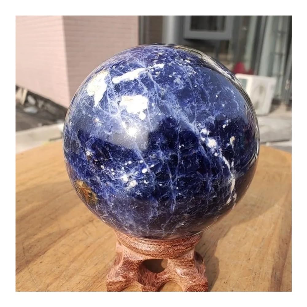 1 pièce de à,3 kg billes sodium bleues, polissage minerai cristal quartz bleu
