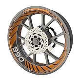 Adhésif de très haute qualité, repositionnable même plusieurs fois, facile à poser sur vos 2 jantes de moto, consignes de poses accessibles en ligne (écrit et vidéo)