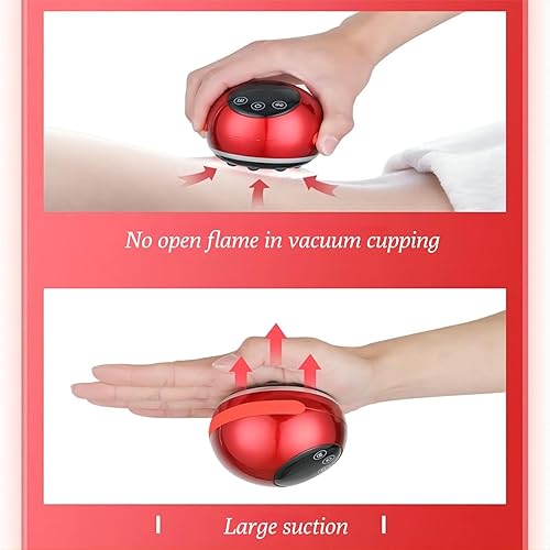 Miniatura 6 de Masajeador eléctrico de terapia de aspiración al vacío, masajeador de succión dinámica de mano de 5 velocidades, ventosas, terapia magnética