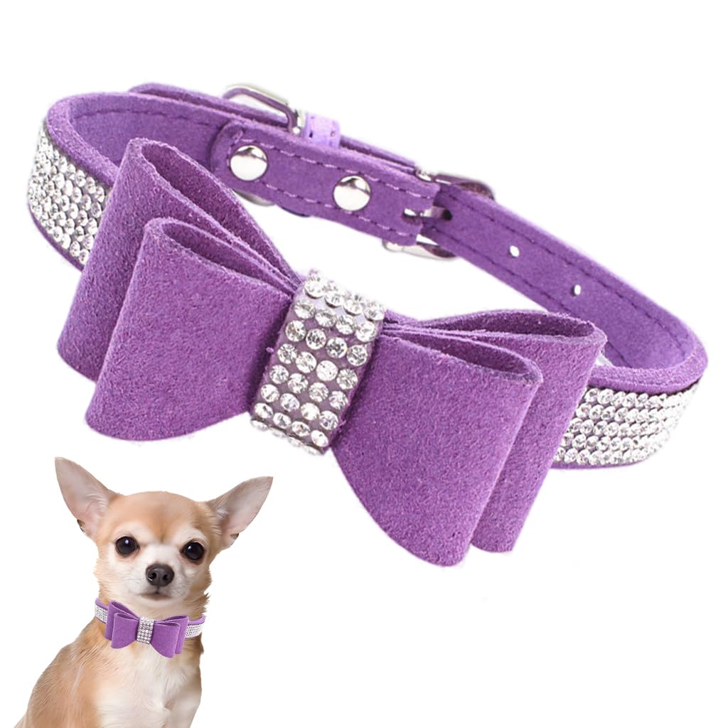 Hundehalsband Mit Strasssteinen – Weich, Verstellbar & Glitzernd Für Kleine Hunde & Katzen