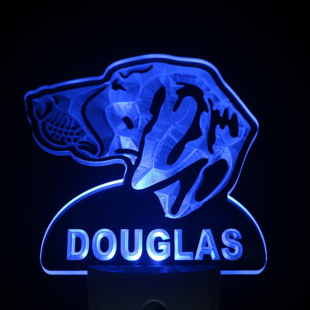 ADVPRO ws1079-tm Pointer Dog Personalized Night Light Name Day/Night Sensor LED Sign