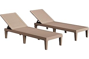 Greesum- Outdoor Chaise Lounge Chairs with 5-Position Adjustable Backrest of 2 Clearance