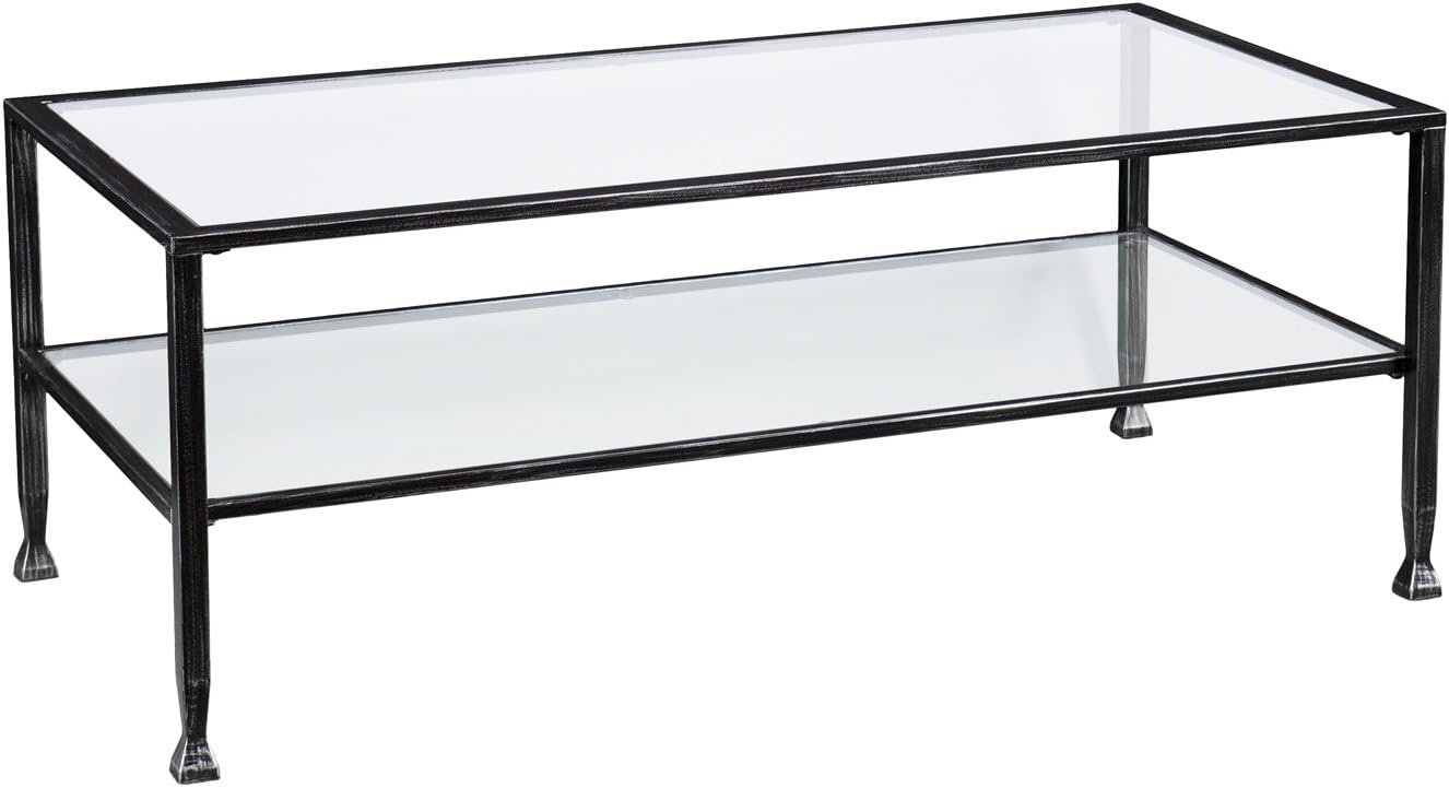 SEI FurnitureJaymes Cocktail Table, Contemporary to Transitional Style, Black, 48.25 in x 24.5 in x 18.75 in