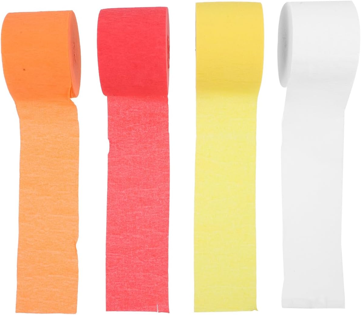 Operitacx 16pcs Crepe Paper Streamers for Wedding Birthday Shower and Thanksgiving Decorations Vibrant Party Supplies for Crafts Backdrops and More