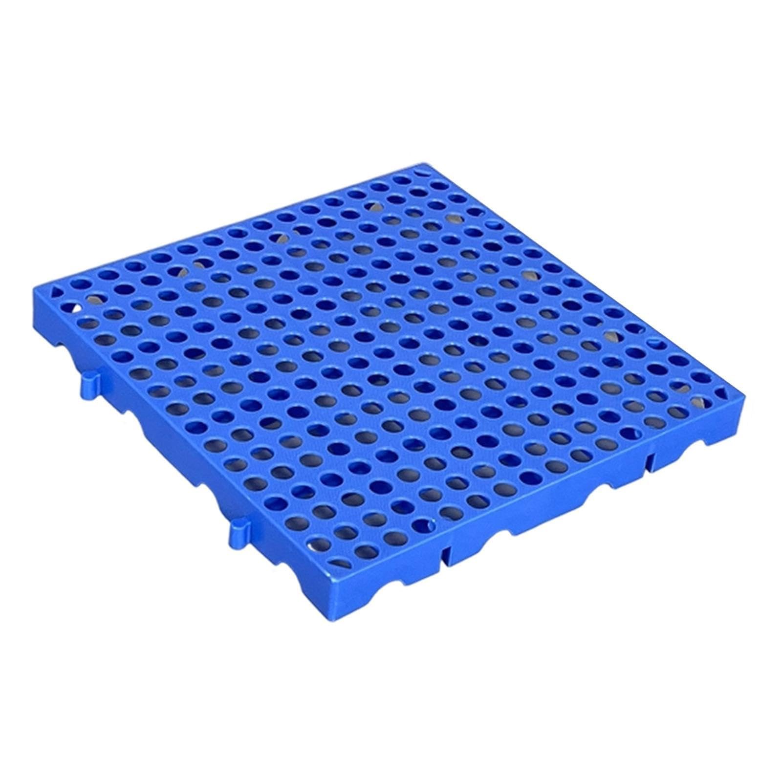 Paleta de plástico resistente al agua entrelazada, 30 x 30 cm, 3 cm de grosor, resistente, apilable, ventilada, solución de almacenamiento para sótanos (paquete de 10)