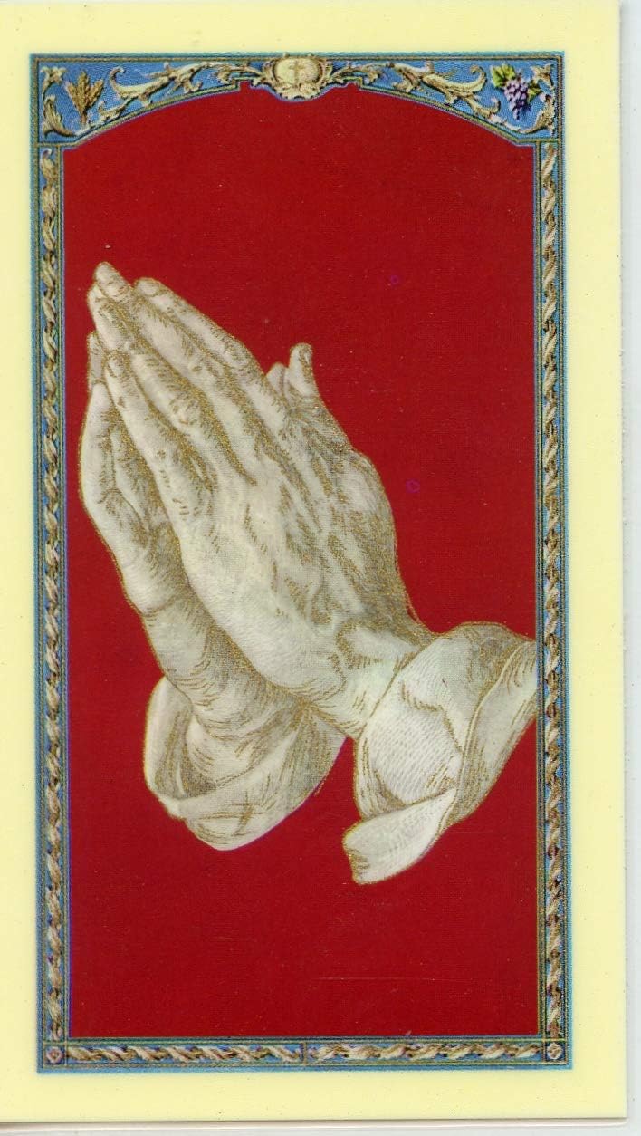 Autom co The Beautiful Hands Of A Priest holy card - laminated - Pack of 25