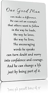 Xiahuyu Engraved Wallet Insert Card for Boyfriend Fiance Husband Good Man can Make a Difference Valentines Day Gifts Christmas Birthday Gifts Fathers Day Gift for Men Husband Uncle Dad Son Brother