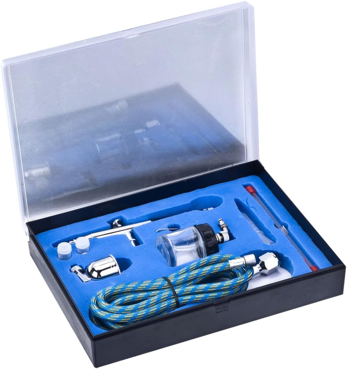 ETHZZLE Dual-Action Airbrush Kit with Compressor and Tank Portable Spray Paint Set for Cake Decorating Nail Art Body Painting Craft Models and Fine Art