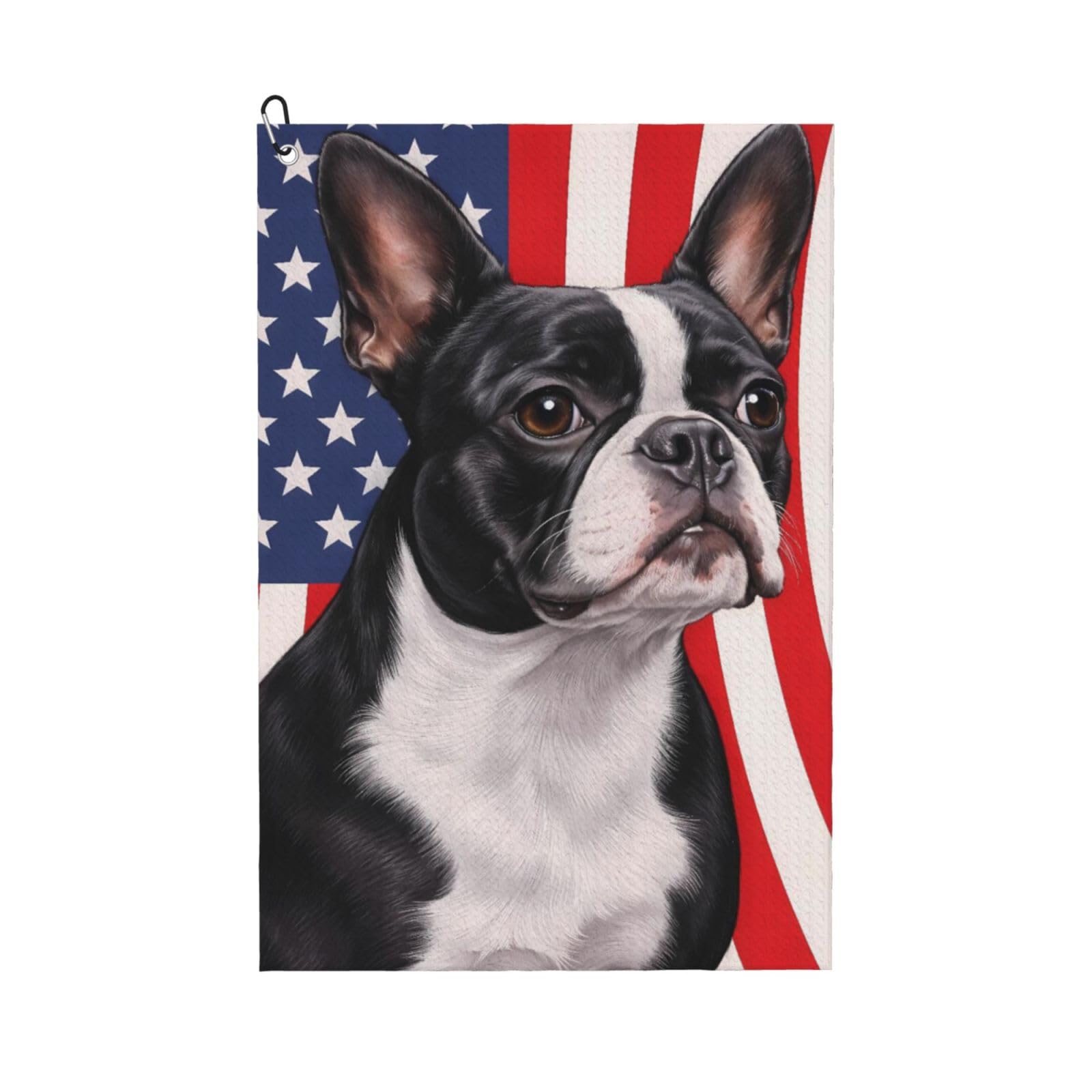 BSDFGSDD American US Flag Boston Terrier Golf Towel 24 x 16 inches