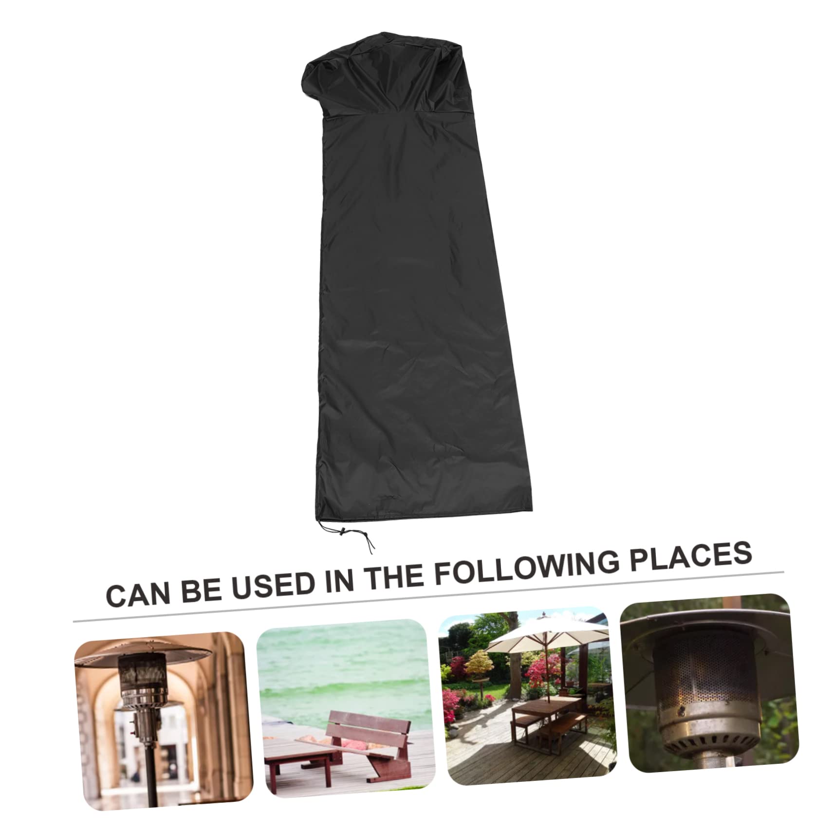 BESTonZON 1 Set Patio Heater Cover of Durable Oxford Protector for Garden and Outdoor Use Easy to Clean with Rope Buckle Fits Standard Heaters