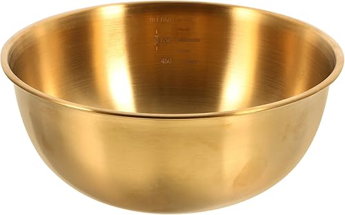 Luxshiny Cuencos de acero inoxidable para mezclar para hornear, tazón de sopa de ramen coreano, bandeja de ensalada de metal, organizadores de