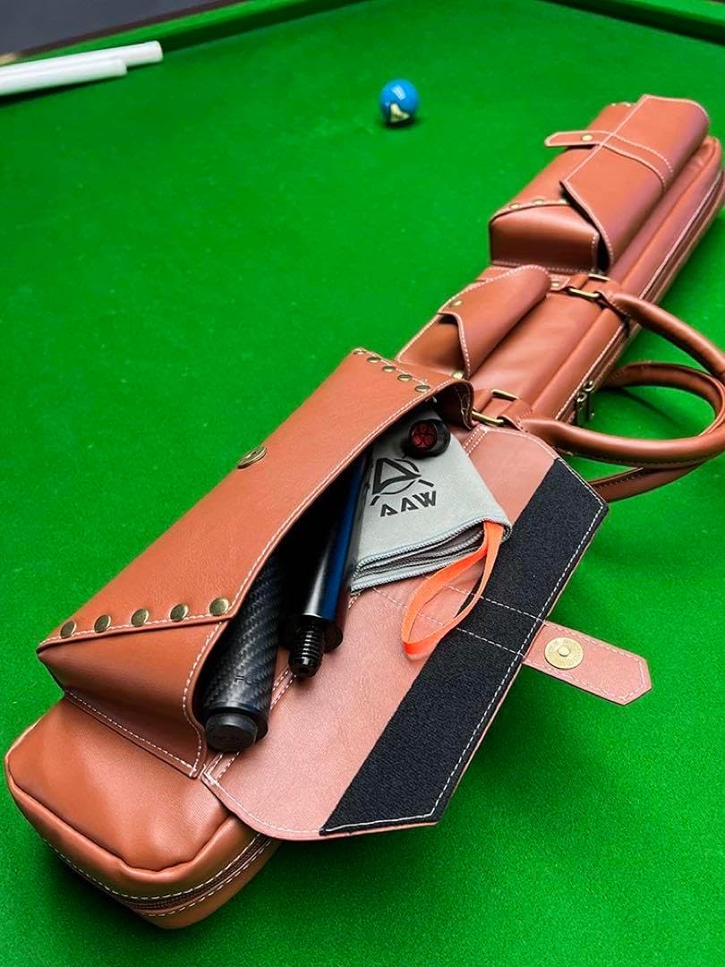 ビリヤードキューケース ブラック革 2B4Sビリヤード 本革 キューケース