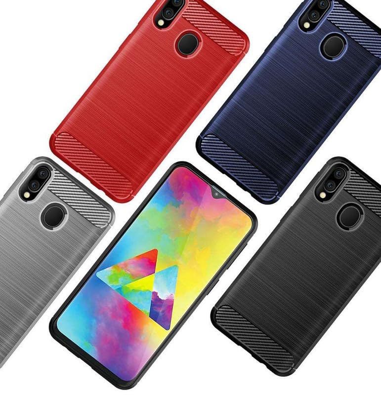 Image of Basic Case for Samsung Galaxy M20 (Carbon Fibre Blue)